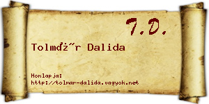 Tolmár Dalida névjegykártya